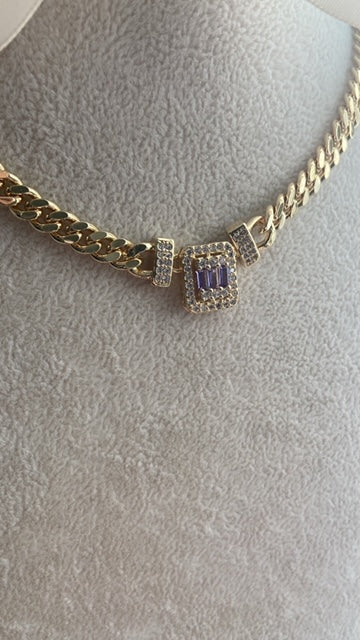 PURPLE CUBAN CHOKER