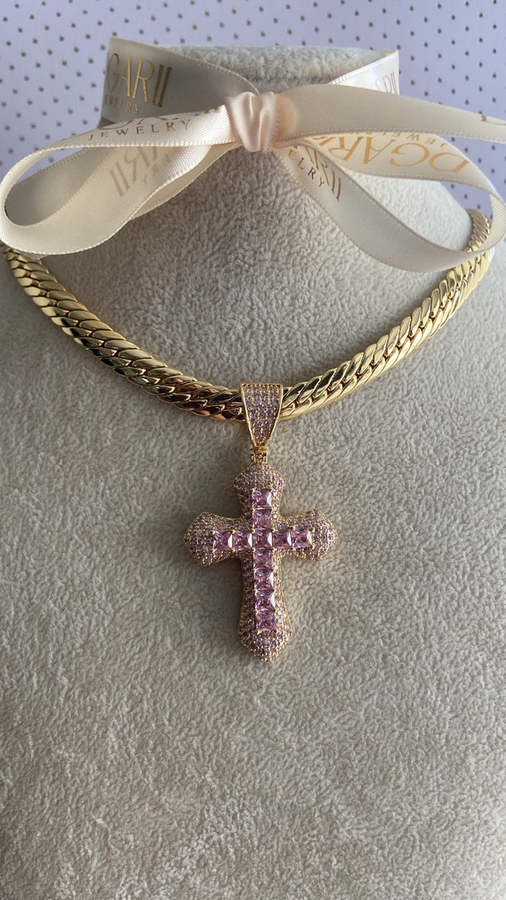 PINK CROSS CHAIN