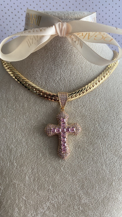 PINK CROSS CHAIN