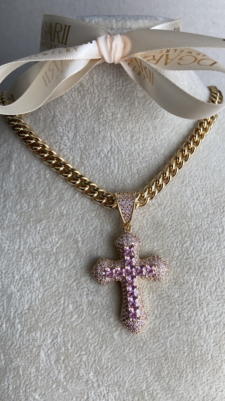 PINK CROSS CHAIN