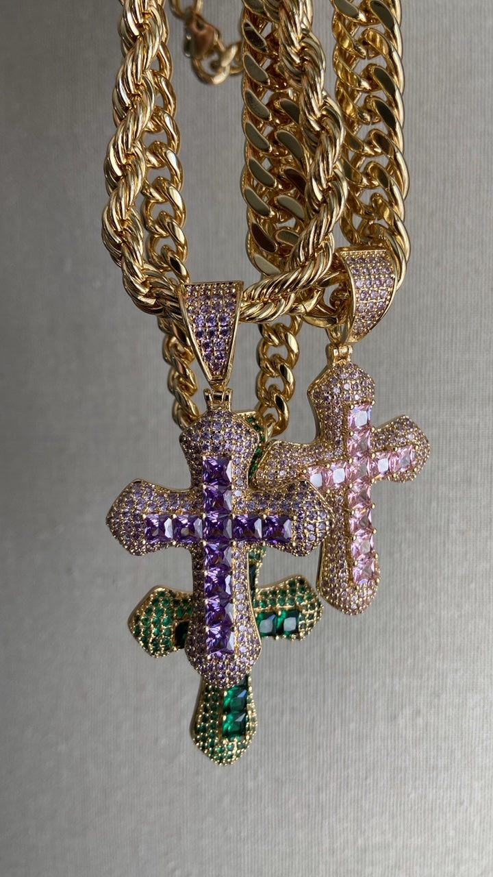 PINK CROSS CHAIN
