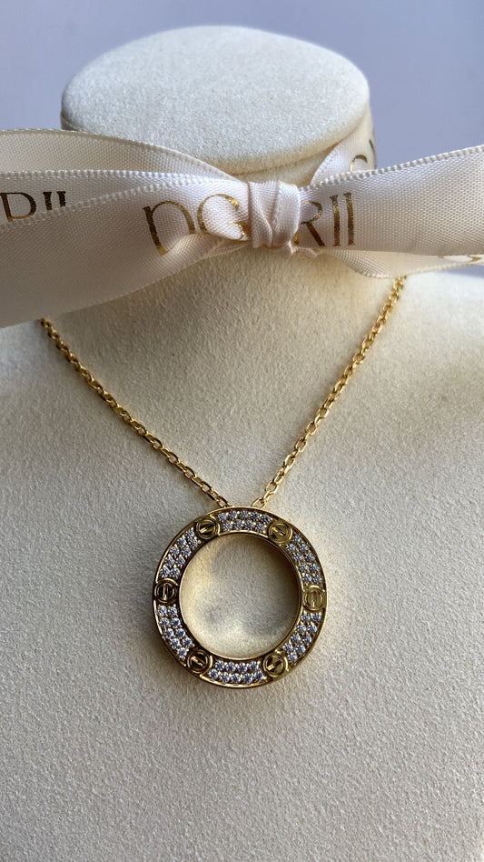 INSPIRED ALL STONE NECKLACE GOLD