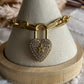 INSPIRED HEART PADLOCK BRACELET